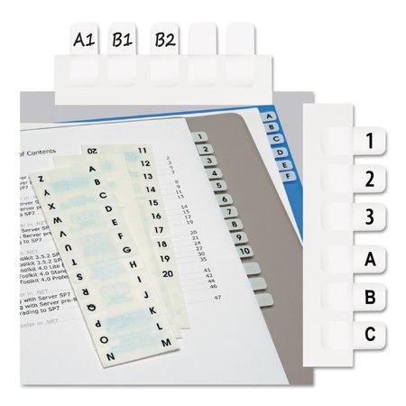 REDI-TAG Side Tab, A-Z, White, PK104 31005